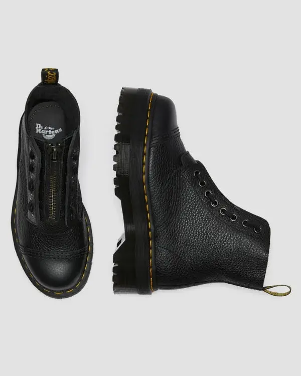 Dr. Martens Sinclair Platform Jungle Boot Milled Nappa Leather - Black Aunty Sally 5