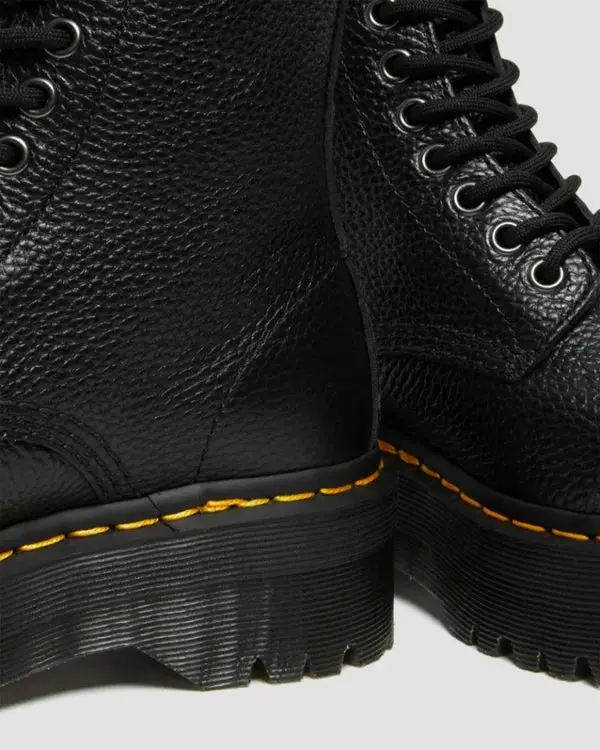 Dr. Martens Sinclair Platform Jungle Boot Milled Nappa Leather - Black Aunty Sally 8