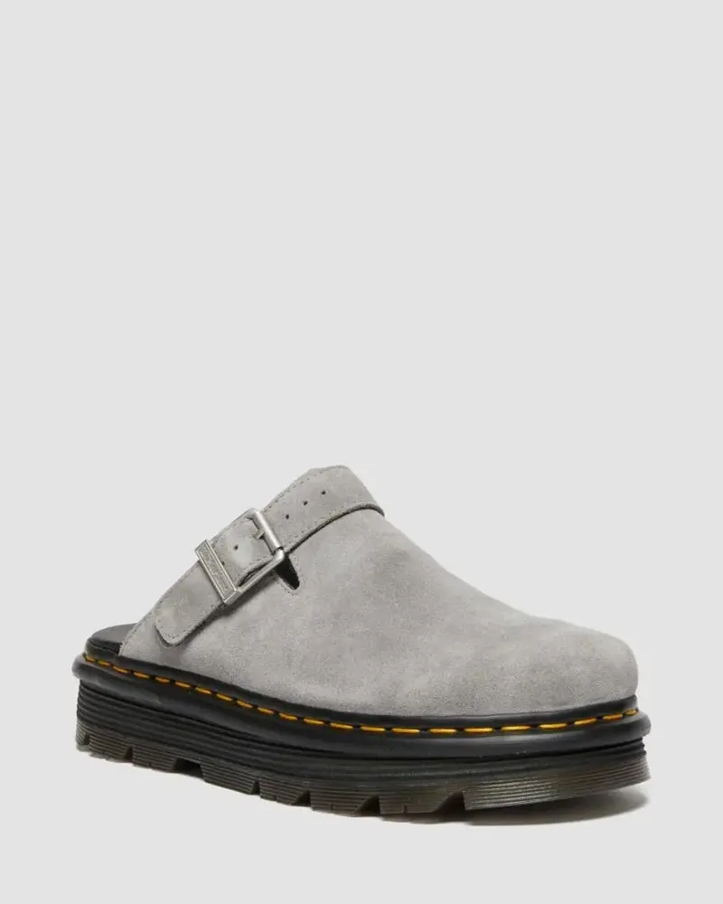 Dr. Martens Zebzag Mule Sling Back Shoe - Ultimate Grey E.H Suede Mb 1