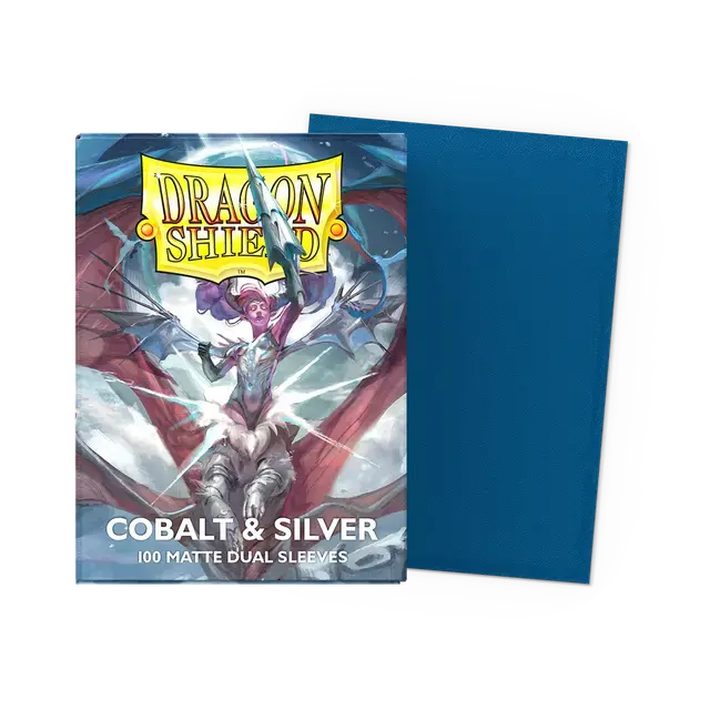Dragon Shield: Cobalt & Silver Dual Matte Standard Sleeves 1