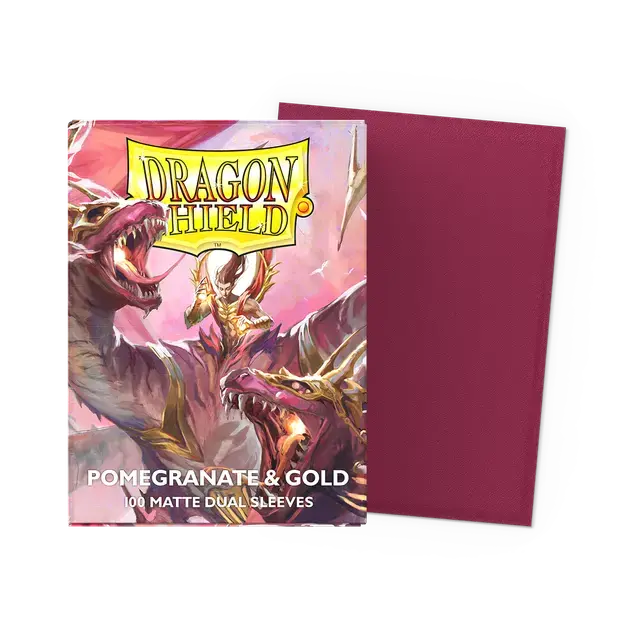 Dragon Shield: Pomegranate & Gold Dual Matte Standard Sleeves 1