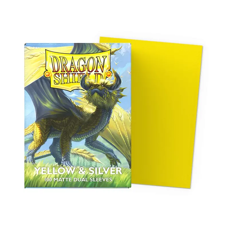 Dragon Shield: Yellow & Silver Dual Matte Standard Sleeves 1