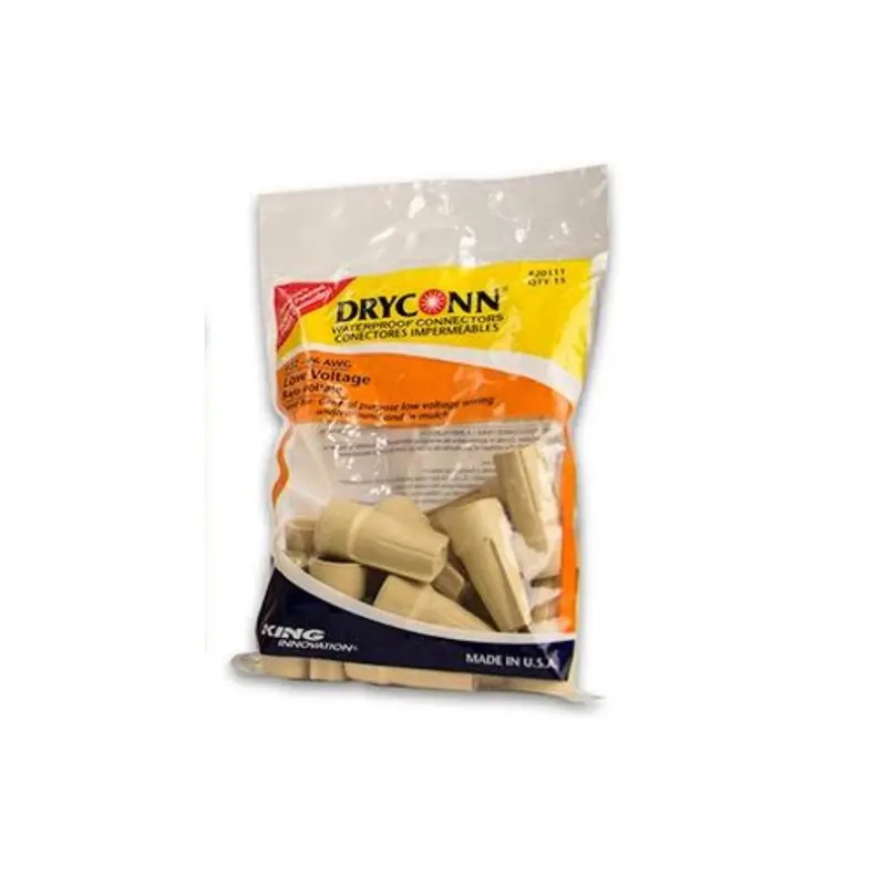 Dryconn - Tan Low Voltage Wire Connectors (15 Ct.) - 20111 1