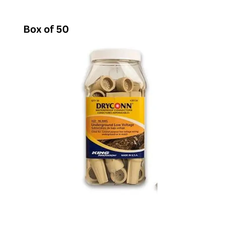Dryconn - Tan Low Voltage Wire Connectors (50 Ct.) - 20122 1