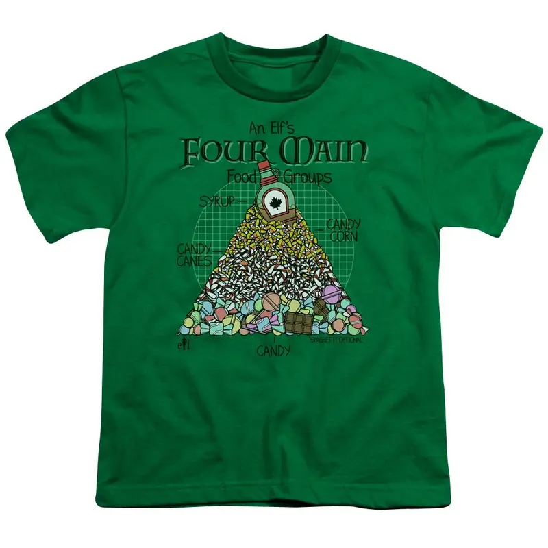 Elf Food Pyramid Youth T-Shirt 1