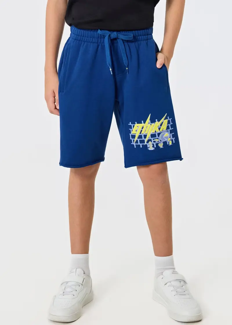 Ethika Boys Bolt Camo Raw Edge Short 1