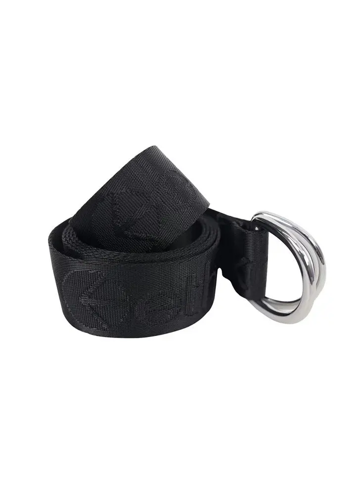 Ethika D Ring Belt - Logo Black 1