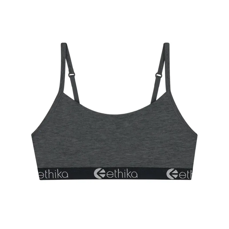 Ethika Girls  Dark Heather Pullover Bra 1