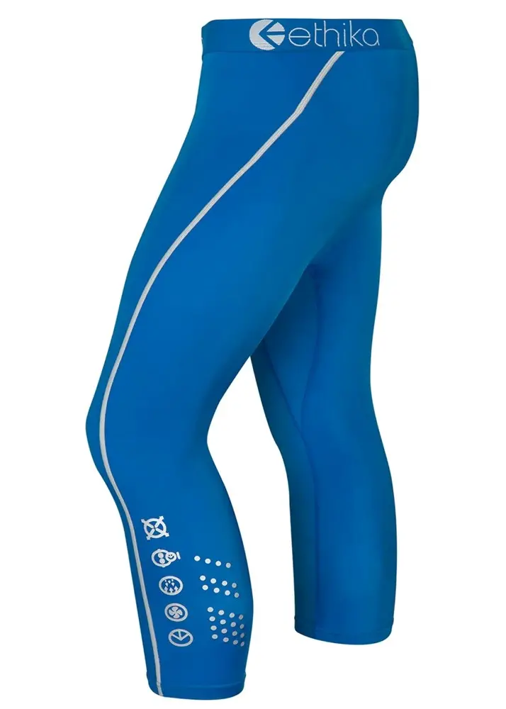 Ethika Mens Subzero 3/4 Tight Neon Blue 1