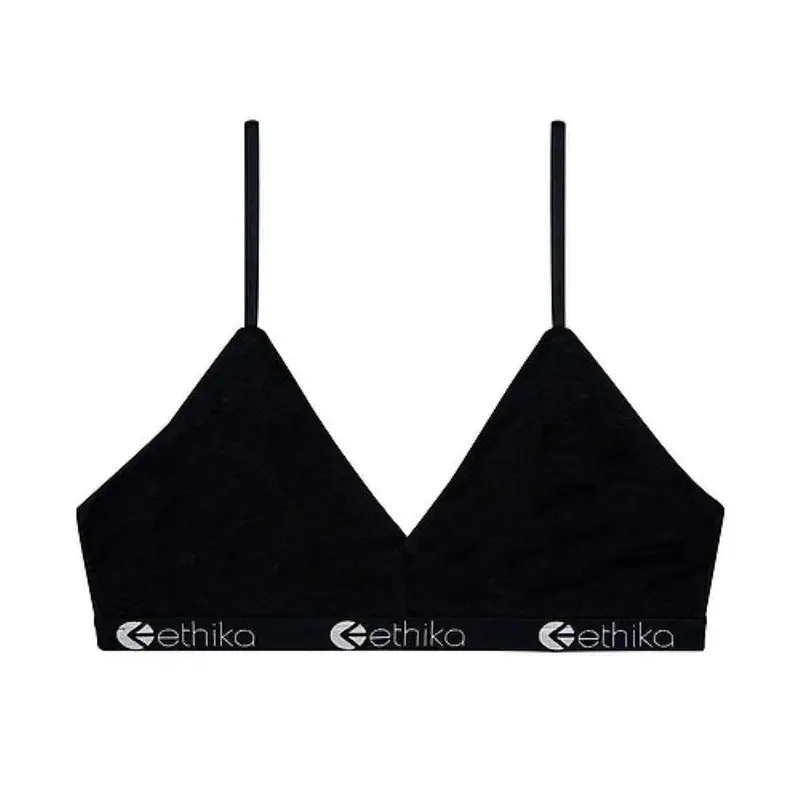 Ethika Womens Midnight Black V Neck Bra 1
