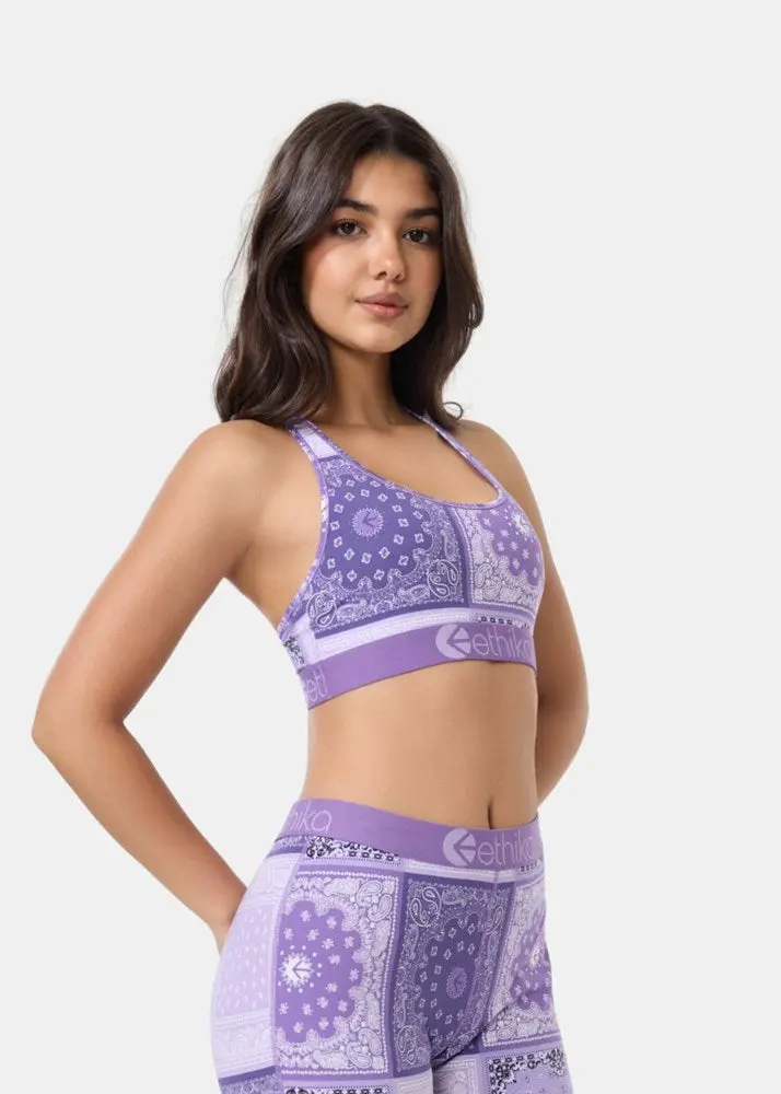 Ethika Womens Muted Motifs Sports Bra 1