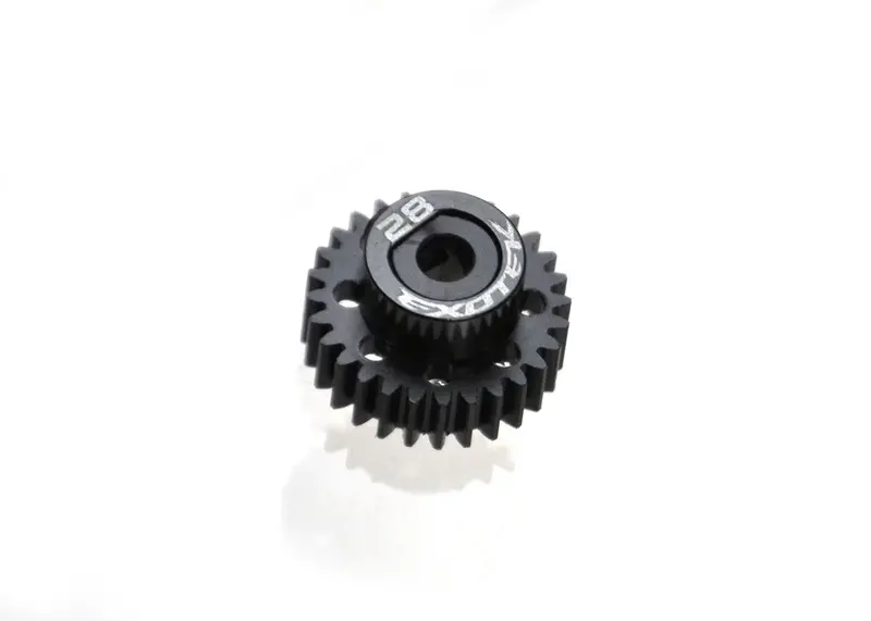 Exotek Racing: Flite 48P Pinion Gear Black Pom With Alloy Collar 1