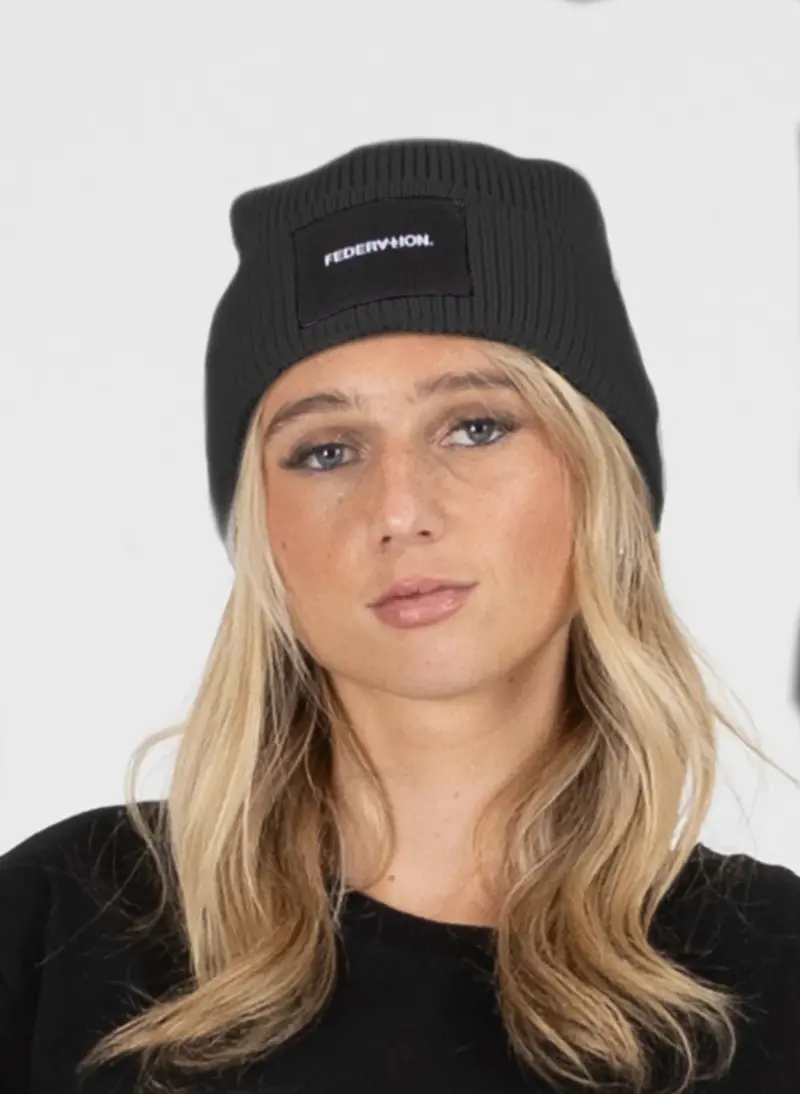 Federation Badge Beanie - Charcoal 1