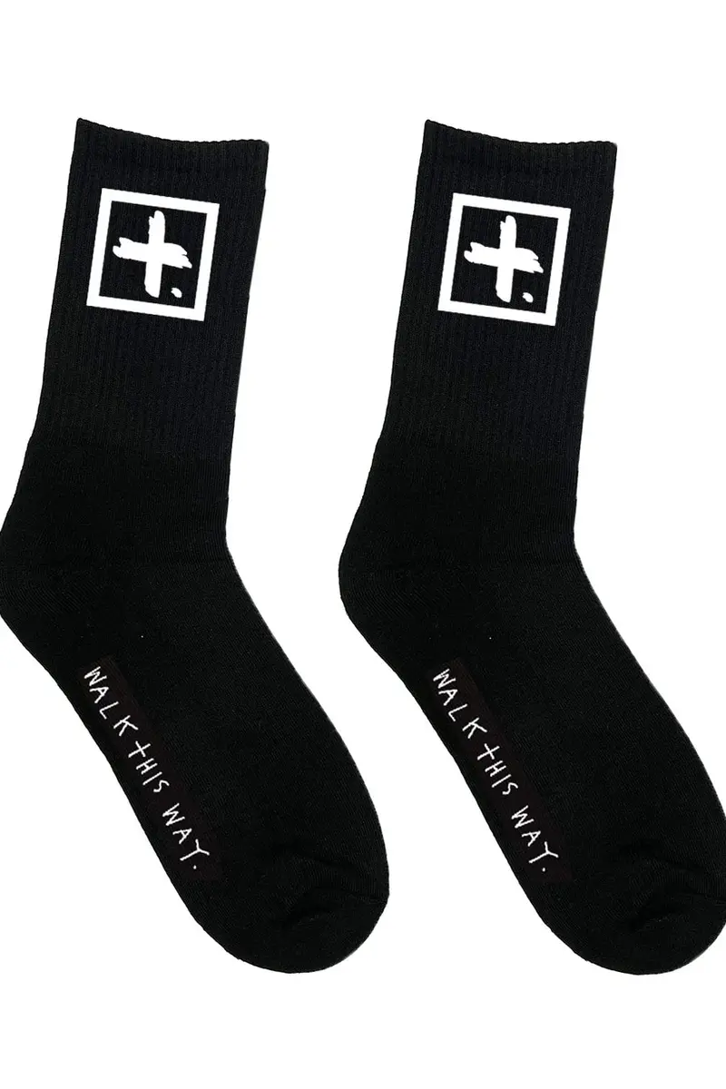 Federation Cube Socks 2 Pack - Black/White 1