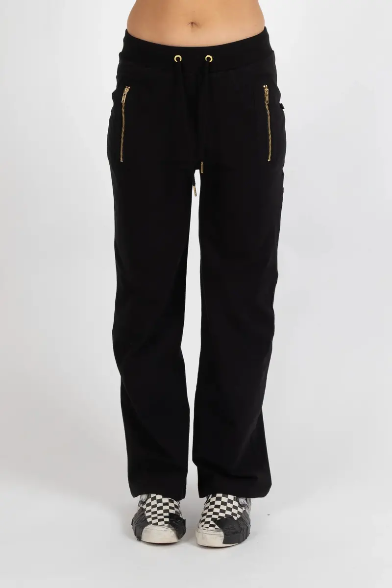 Federation Loose Leg Escape Trackies - Black/Gold 1