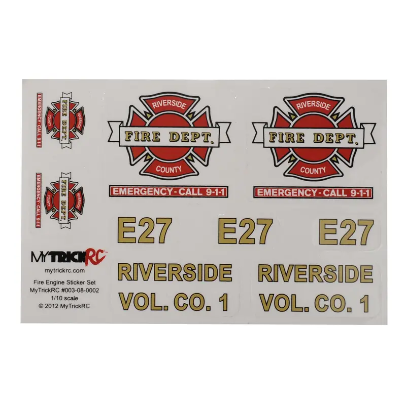 Fire Truck Sticker Set 1