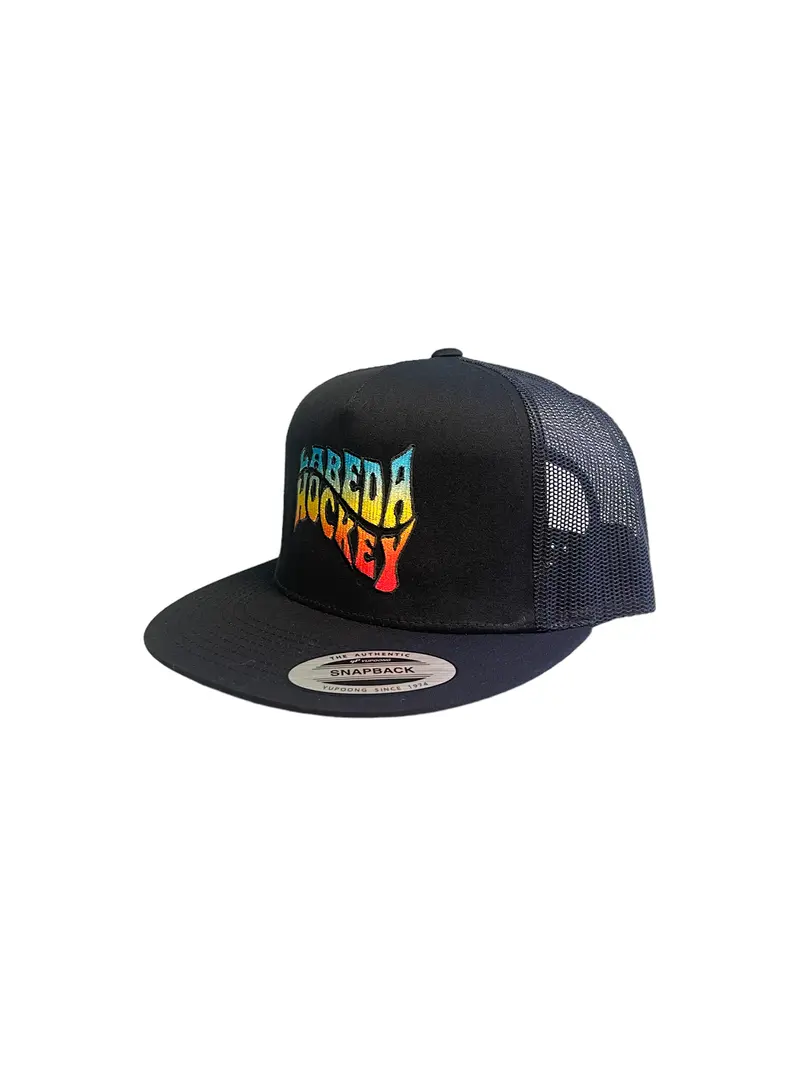 Flat Bill Hat – 5 Panel Classic Trucker Labeda Tie Dye Black 1