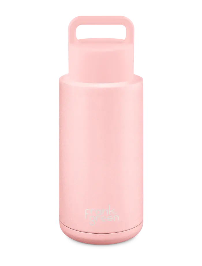 Frank Green Blushed Ceramic Reusable Bottle (Grip Finish) With Grip Lid - 1,000Ml (34Oz) 1
