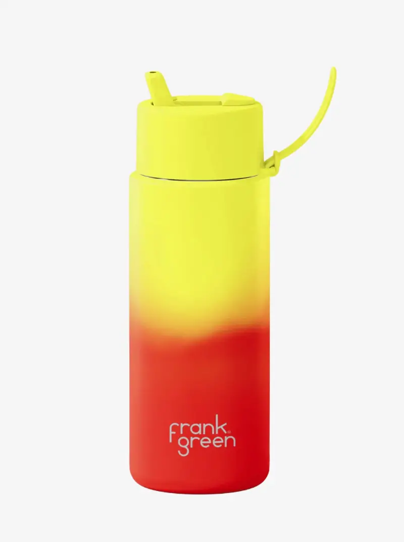 Frank Green Lava Colour Changing Ss Ultralite Reusable Bottle With Flip Straw Lid - 1000Ml (34Oz) 1