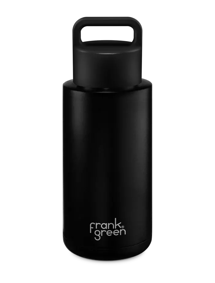 Frank Green Midnight Ceramic Reusable Bottle (Grip Finish) With Grip Lid - 1,000Ml (34Oz) 1
