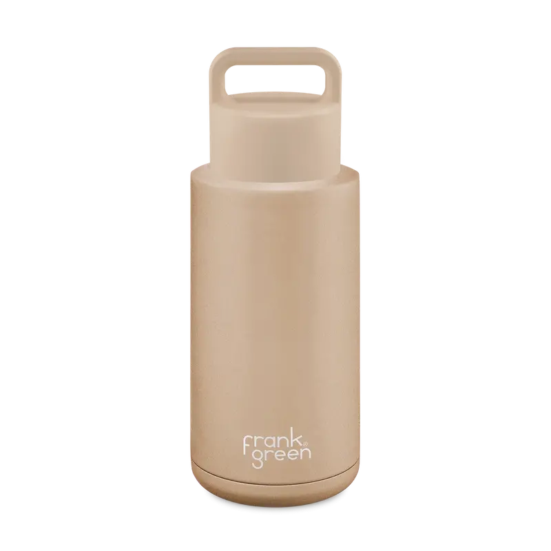 Frank Green Soft Stone Reusable Bottle (Grip Finish) With Grip Lid - 1,000Ml (34Oz) 1