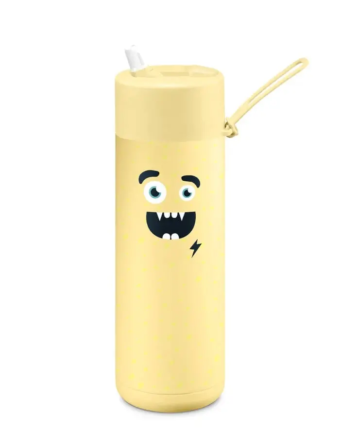 Frank Green Splash Buttermilk Franksters Ceramic Reusable Bottle With Flip Straw Lid - 595Ml (20Oz) 1