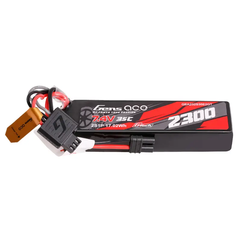 Gens Ace: 2300Mah 2S 35C 7.4V G-Tech Lipo (Iec2) 1