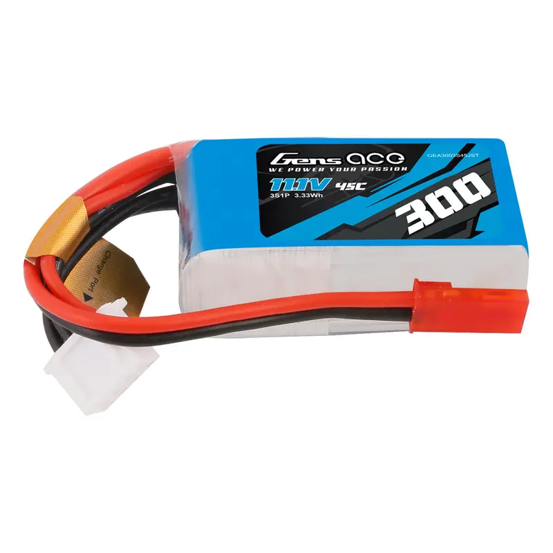 Gens Ace: 300Mah 3S 11.1V 45C Lipo (Jst) 1