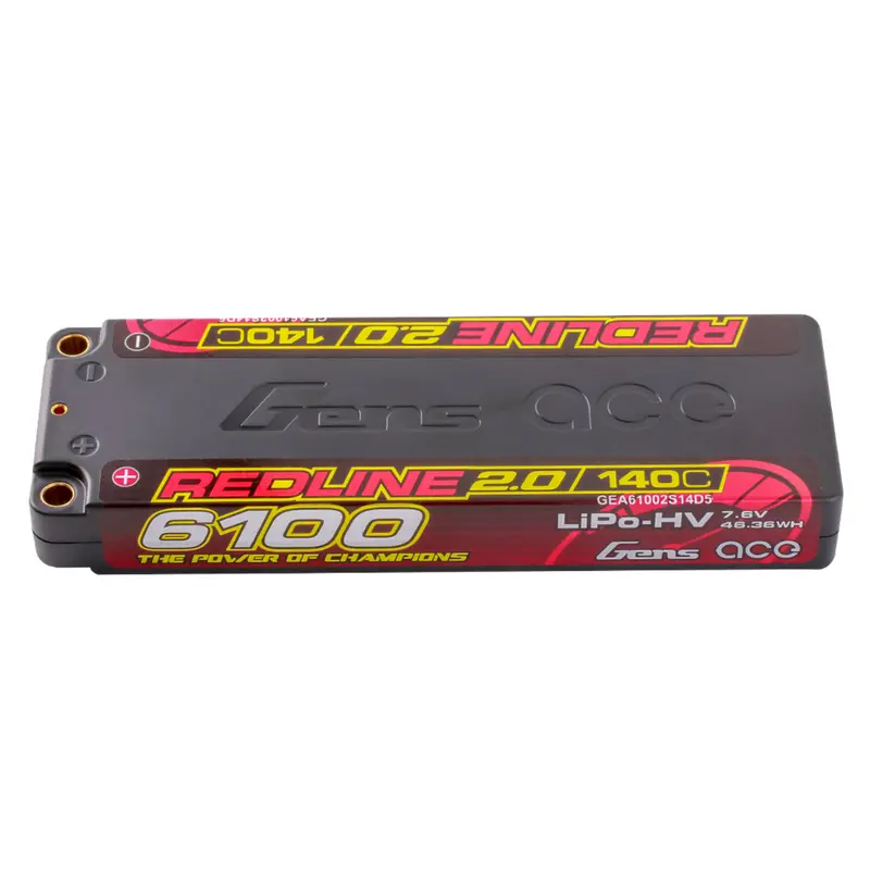 Gens Ace: 6100Mah 2S 140C Hv Redline 2.0 Lipo 1