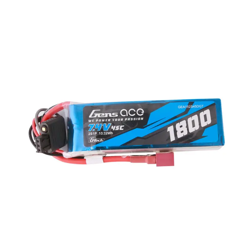 Gens Ace: G-Tech 1800Mah 7.4V 45C 2S1p Lipo Battery 1