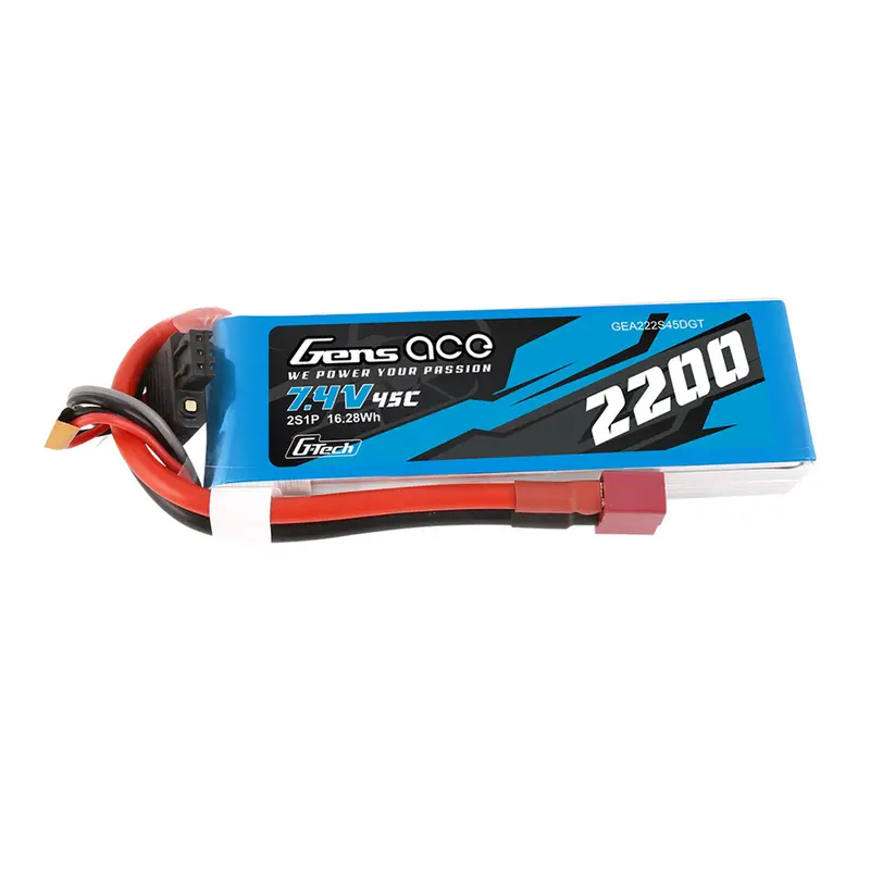 Gens Ace: G-Tech 2200Mah 7.4V 45C 2S1p Lipo Battery 1