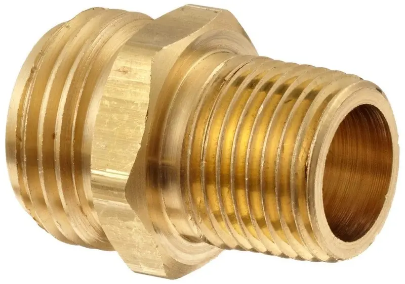 Gilmour - 3/4'' Mht X 1/2'' Mipt Brass Double Male Connector - 807504-1001 1