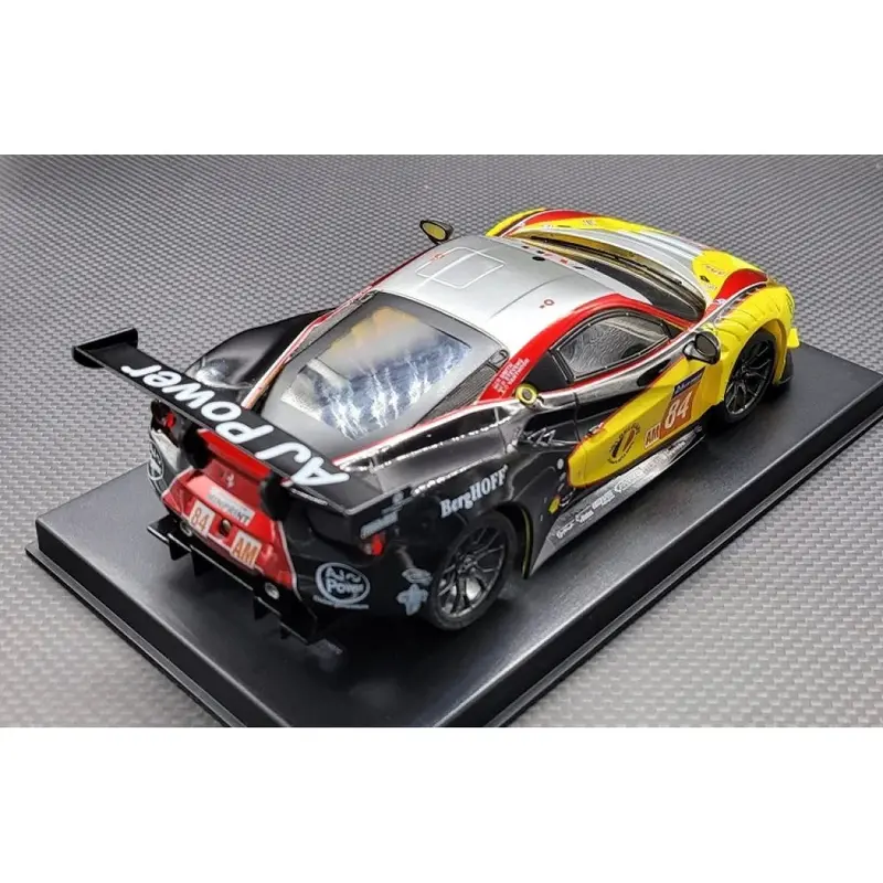 Gl Racing: 1/28 Yellow/Red Ferrari 488 Gt3 Body 98Mm 1