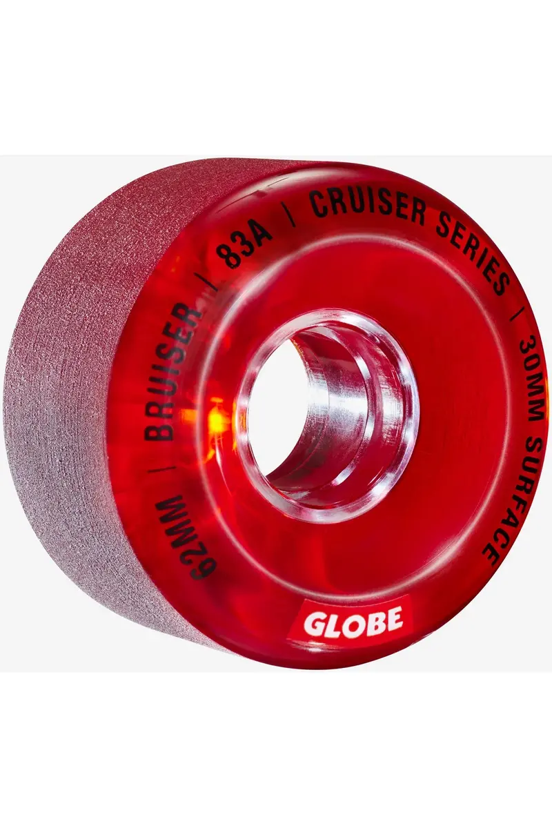 Globe Bruiser Cruiser Clear Red Wheel 62Mm 1