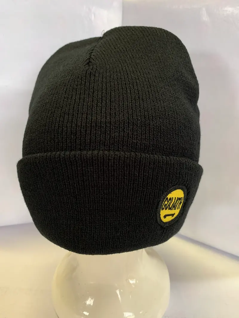 Goliath Skate Fold Up Beanie Black 1