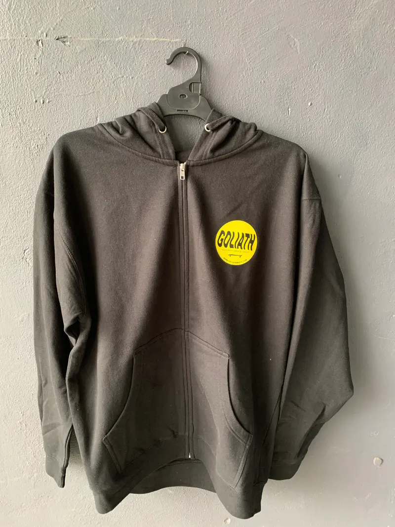 Goliath Zip Hood Black Slim Fit 1