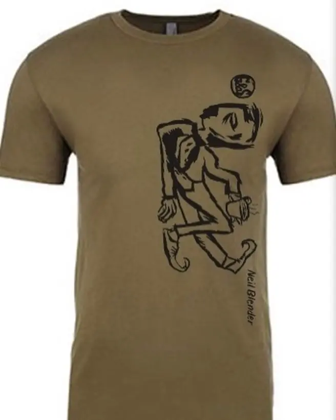 G&S Neil Blender Vertical Coffee Break T Shirt - Military Green 1