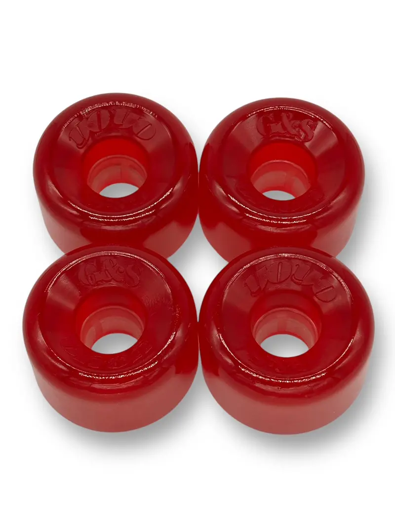 G&S Yo-Yo Skateboard Wheels *Radius Back* -63Mm/82A - Clear Red 1
