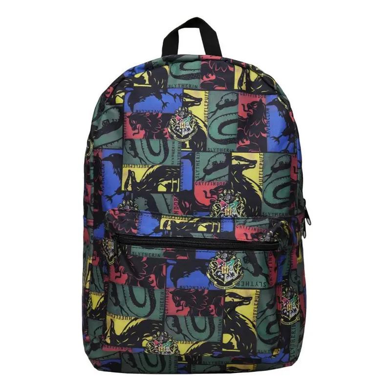 Harry Potter Crest Grid Print Backpack 1