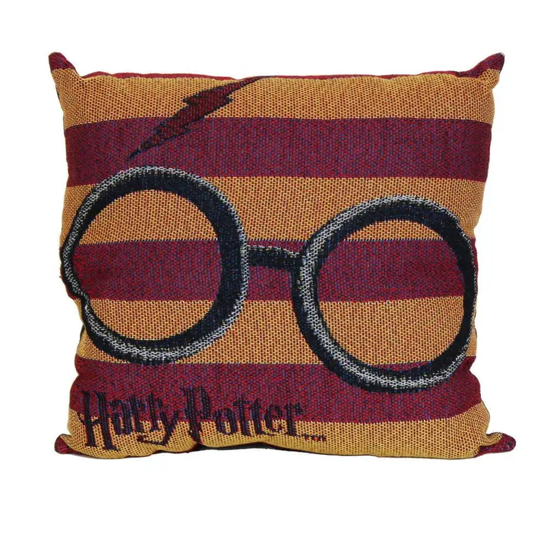 Harry Potter Glasses And Lightning Bolt Woven Tapestry Pillow 1