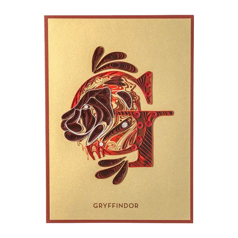 Harry Potter Gryffindor Crest Quilled Card 1