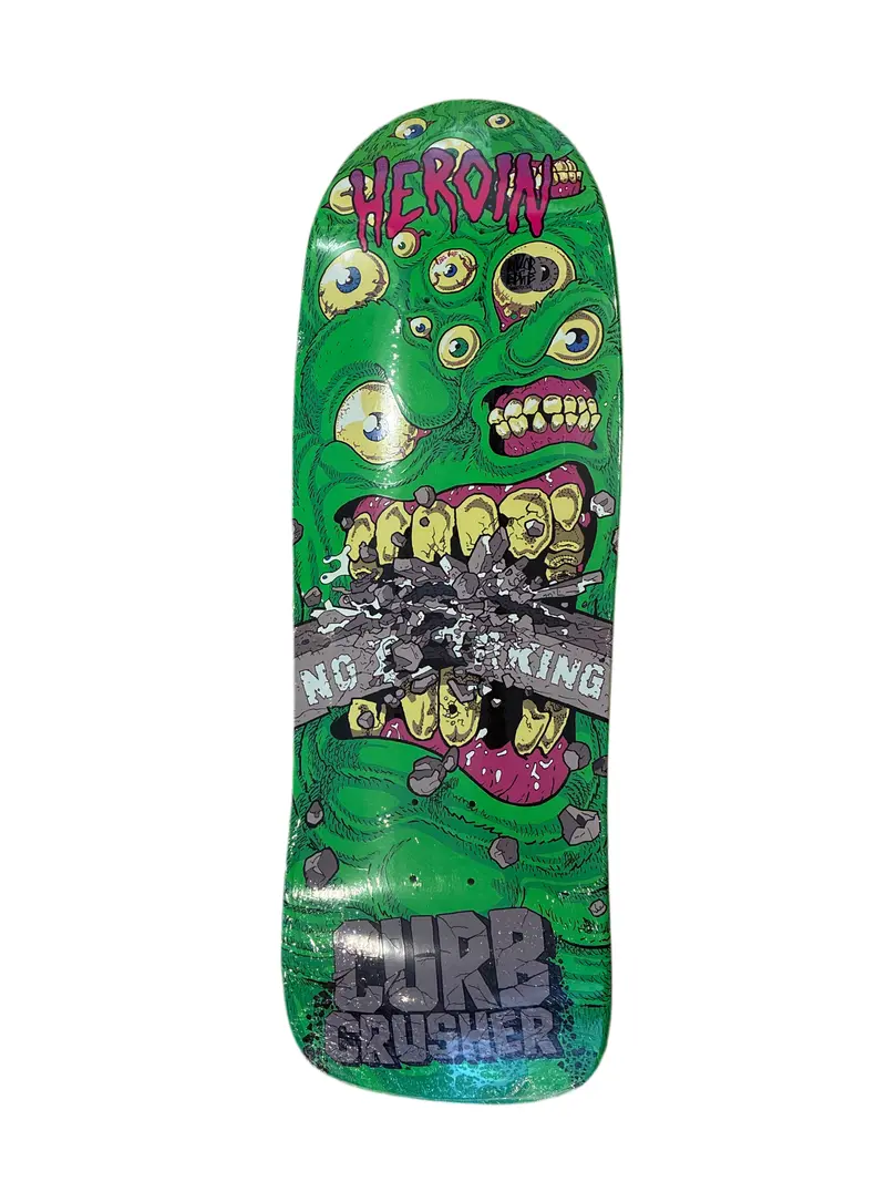 Heroin Curb Crusher Chomp Skateboard Deck 10.25 1