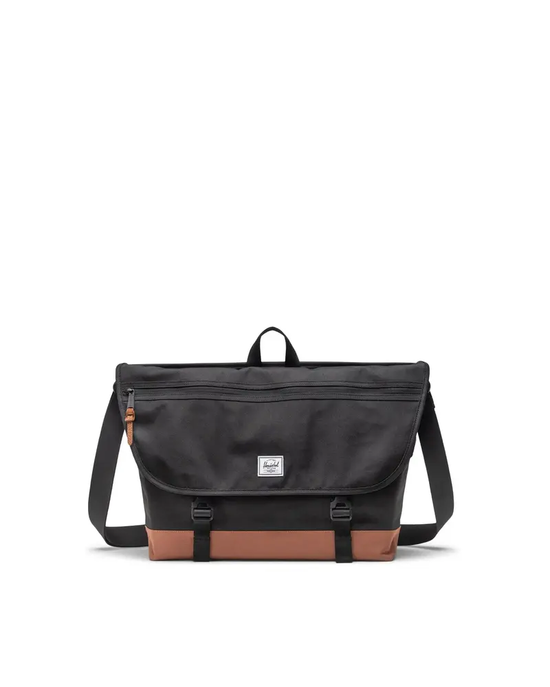 Herschel Cove Messenger Bag 22.5L - Black/Saddle Brown 1