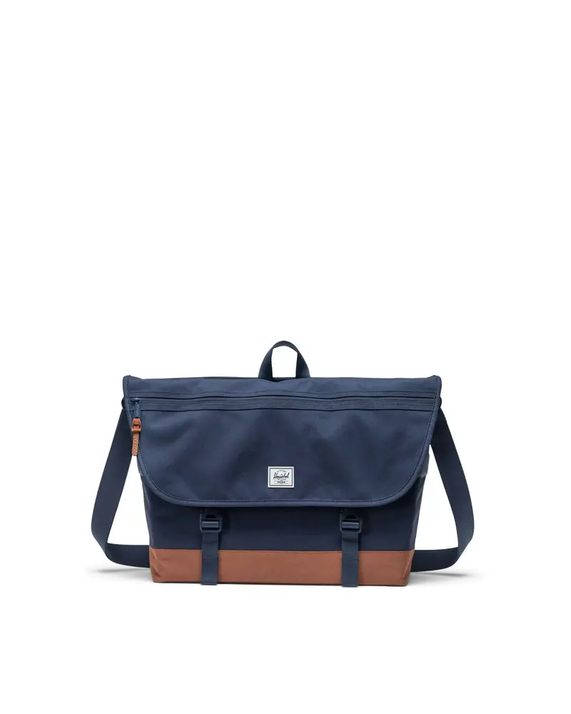 Herschel Cove Messenger Bag 22.5L - Navy/Saddle Brown 1