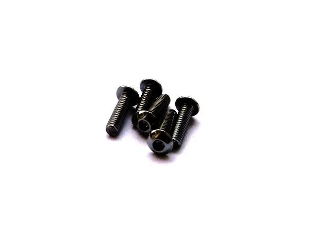 Hiro Seiko Alloy Hex Socket Button Head Screw Black M3x4 - 48141 1