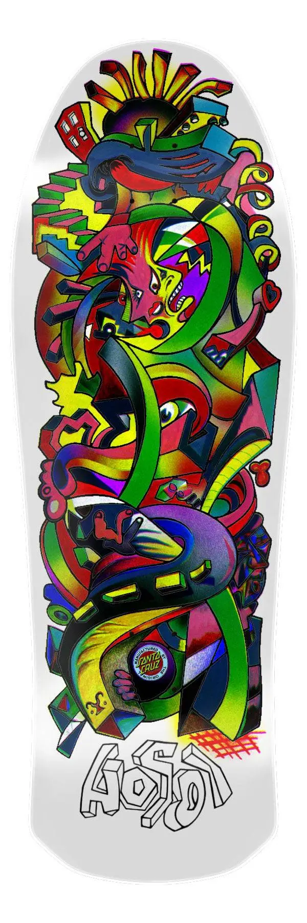 Hosoi Picasso Reissue Skateboard Deck 10.26In X 30.42In Santa Cruz 1