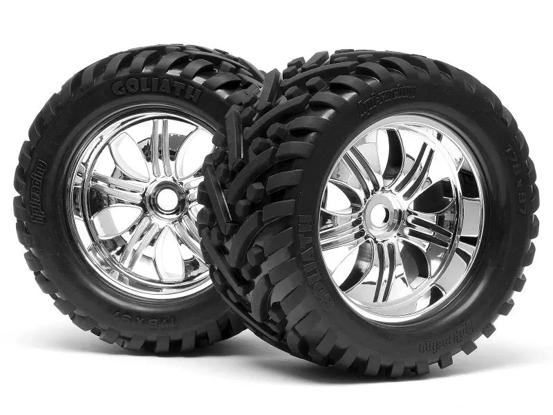 Hpi Racing: Goliath Tires, Mounted On 178X97mm Tremor Wheels (Chrome) 1