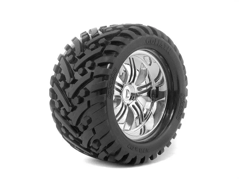 Hpi Racing: Goliath Tires, Mounted On 178X97mm Tremor Wheels (Chrome) 2