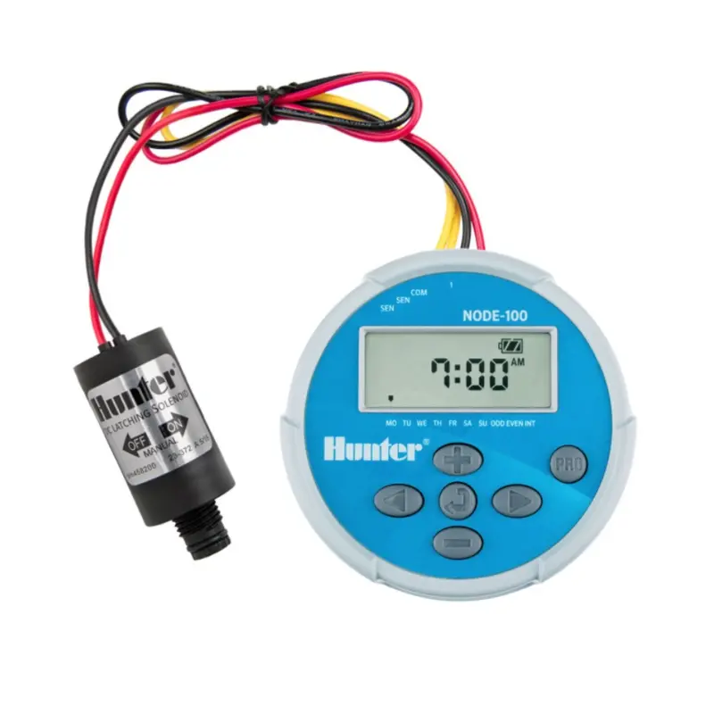 Hunter - Node-100 - Single Station Battery Operated Controller W/ Dc Latching Solenoid 1