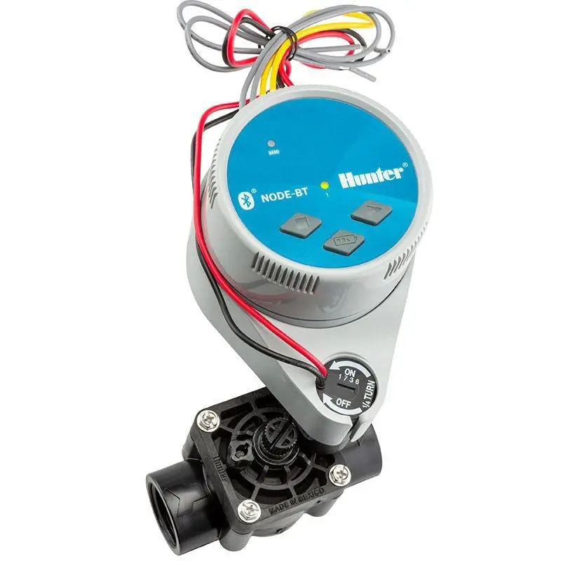 Hunter - Node-Bt-100-Valve - Single Station Bluetooth Battery Operated Controller W/ Pgv-101-G Valve 1